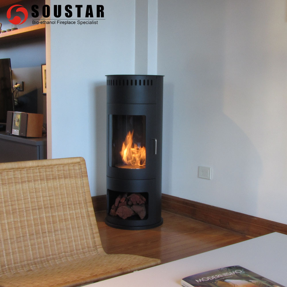 Designer Free Standing Bioethanol Stove Remote Control Indoor Fireplaces for Apartments bioethanol fireplace