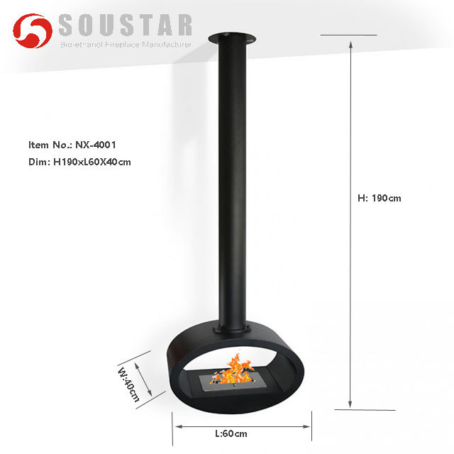 Roof Mounted ceiling hang bioethanol Fireplace