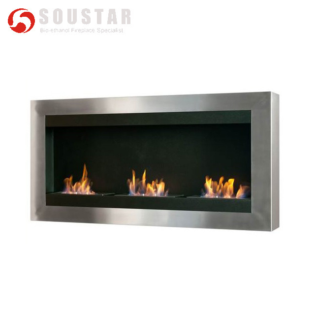 Made in china high quality wall mounted inserted ethanol fireplace