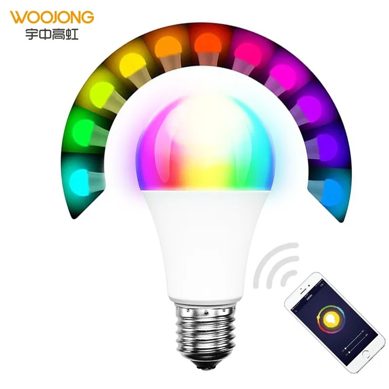 WOOJONG RGB LED Light 7W/9W E27 Smart LED Wifi Bulb Magic Dimmable Lighting Bulb