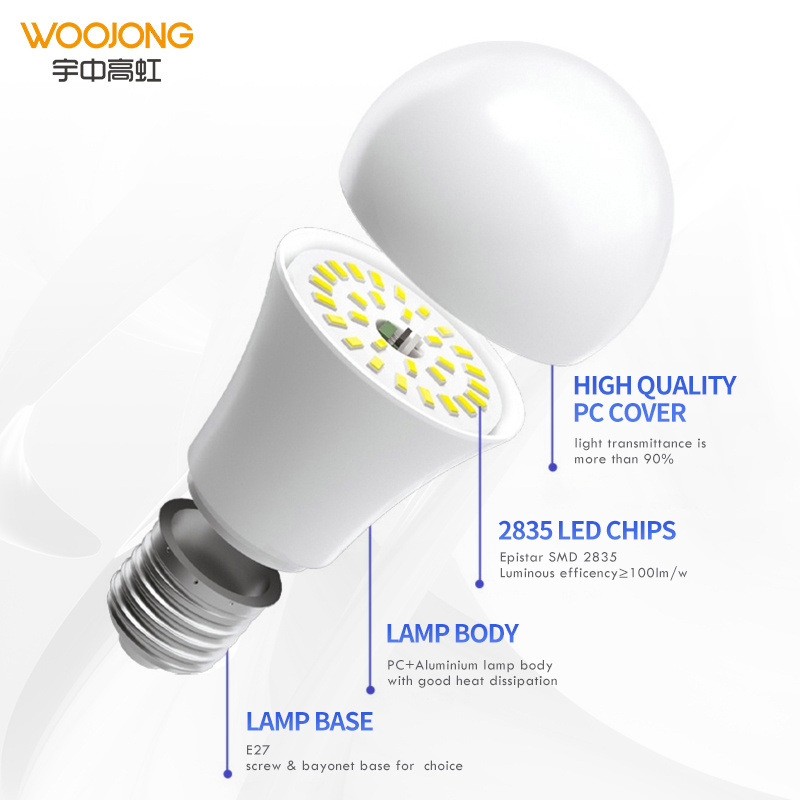 Woojong 9W E26  E27 RGB Wifi Living room Bedroom Smart LED Bulb