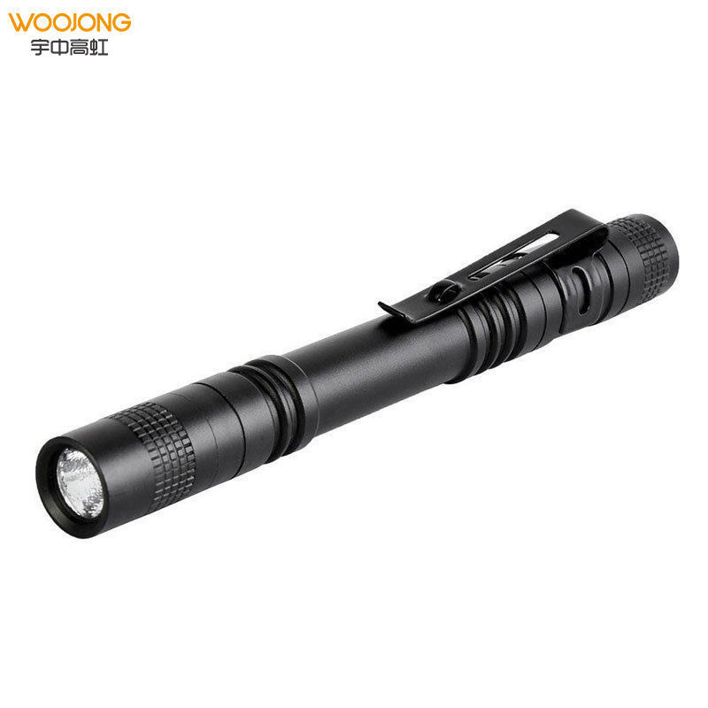 Woojong High Power Aluminium Alloy Pen Light Led Mini rechargeable Flashlights Torches keychain hand crank 1000 - 2999 pieces