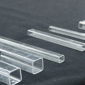 Clear Fused Silica Square Rectangular Opening Quartz Glass Tube Pipes