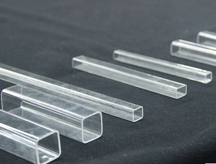 Clear Fused Silica Square Rectangular Opening Quartz Glass Tube Pipes