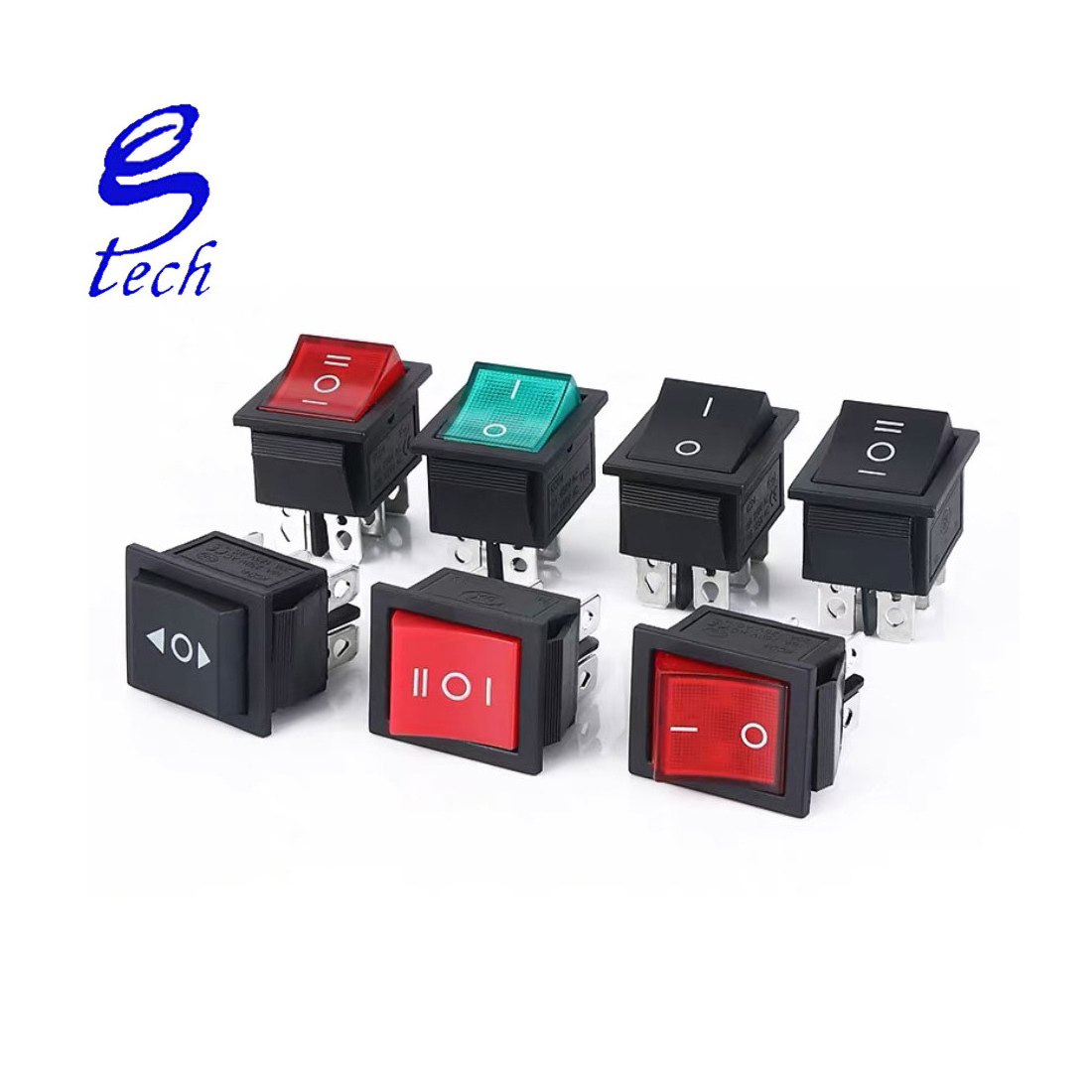 1E4 kcd4 Rocker Switch ON-OFF 2 Position 4 Pins /6 Pins Electrical equipment With Light Power Switch