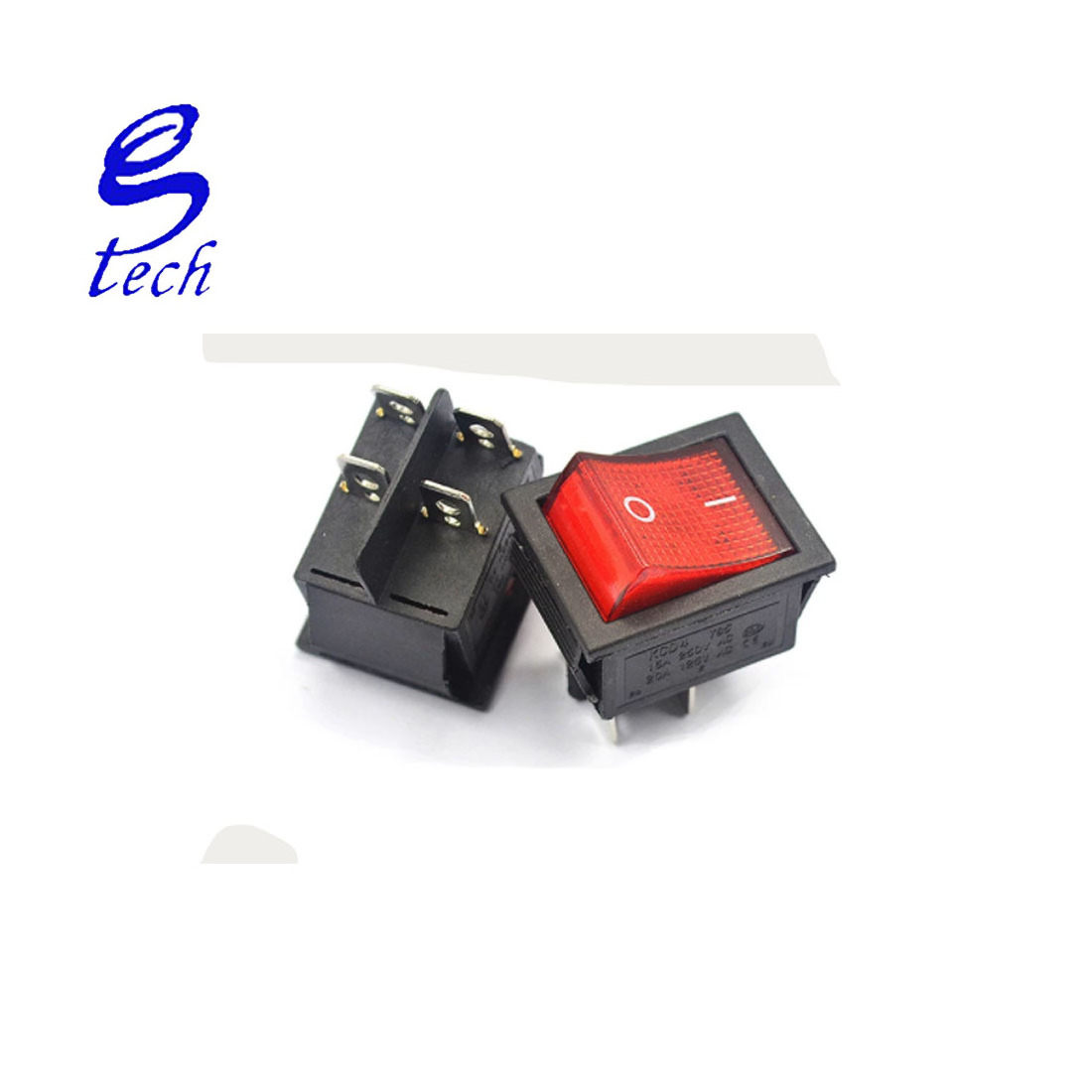 1E4 kcd4 Rocker Switch ON-OFF 2 Position 4 Pins /6 Pins Electrical equipment With Light Power Switch