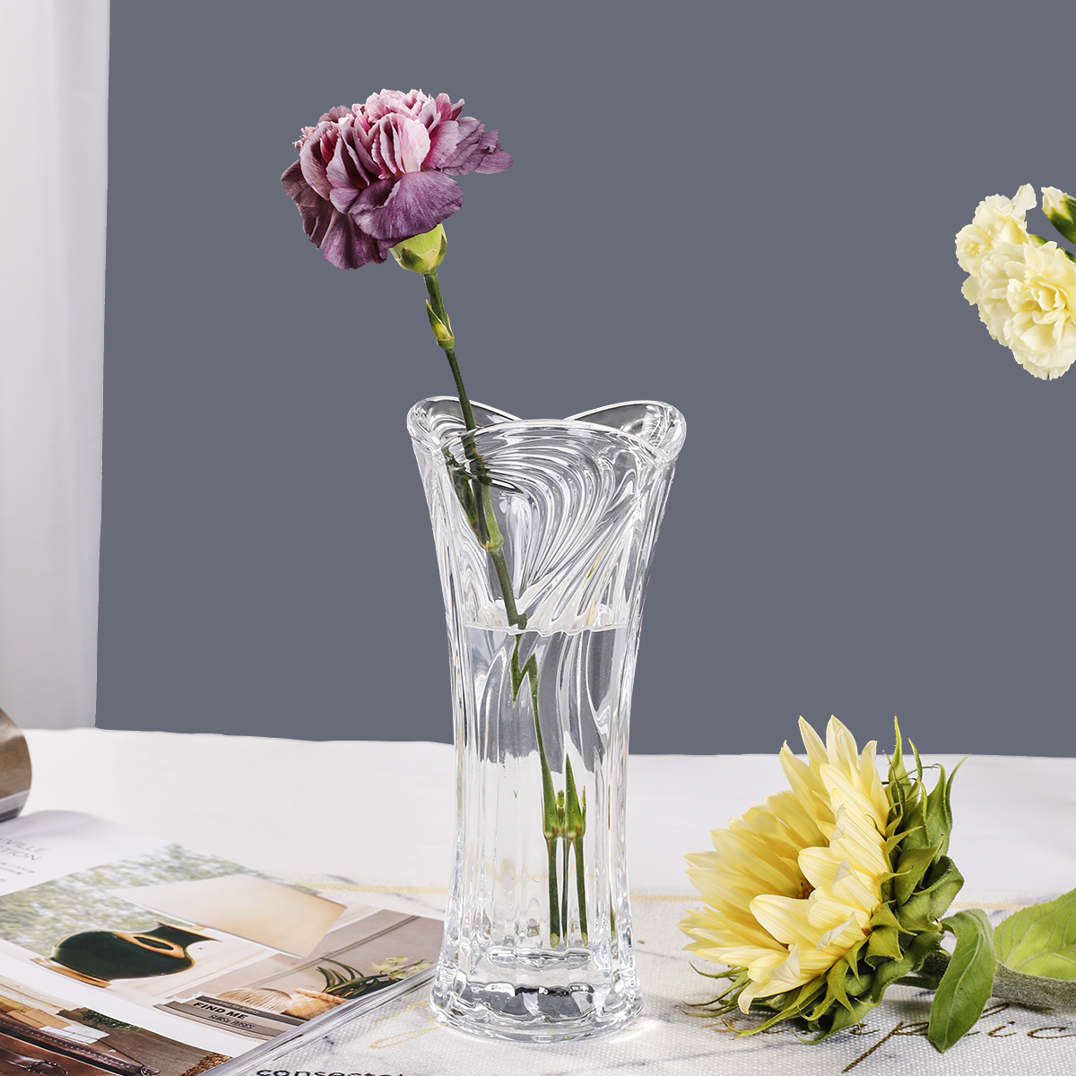 Cheapest Clear Glass Vase Tall Jar Glass For Wedding Home Decoration Custom Made Large Glass flower vase