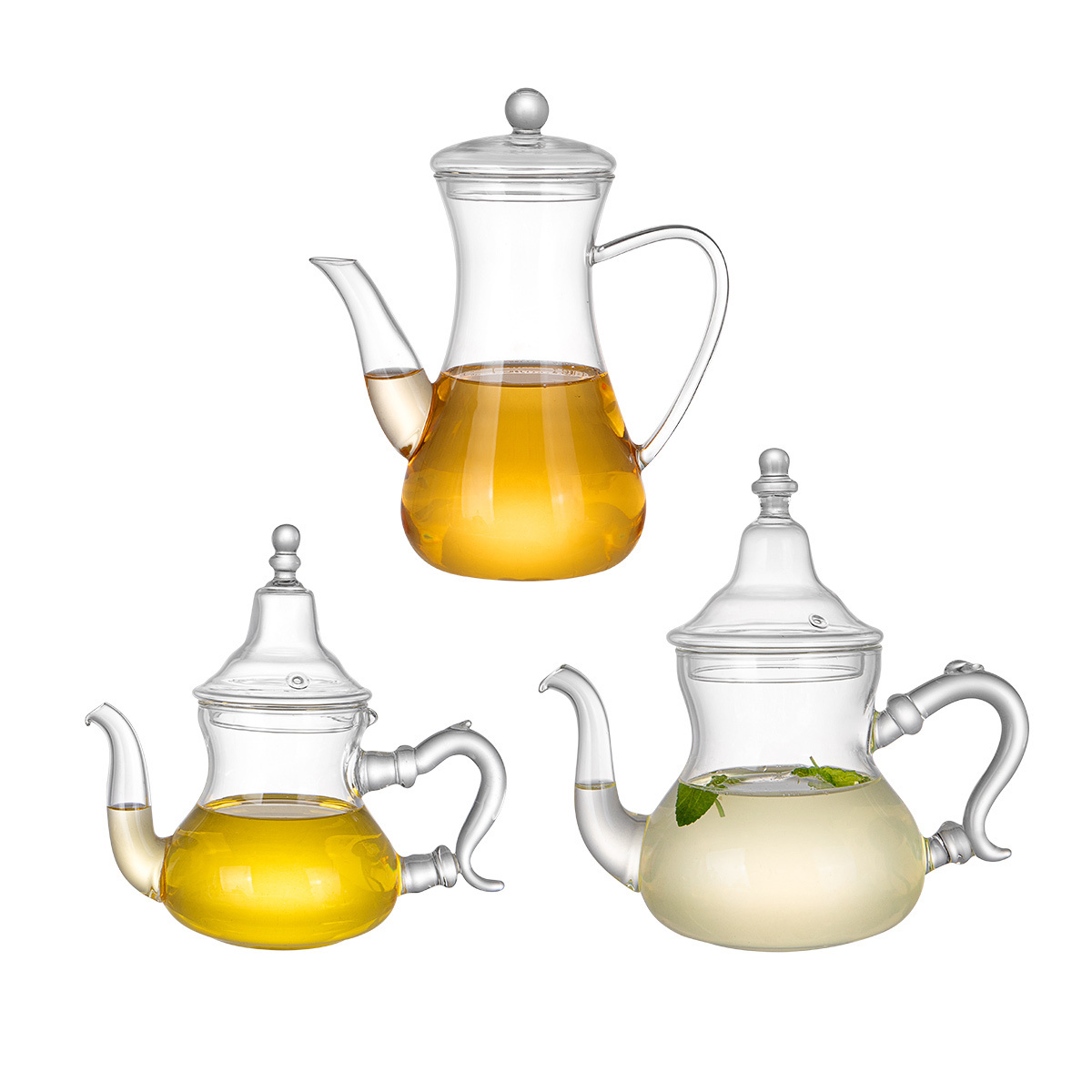 Glass Teapot with Removable Infuser, Stovetop Safe Tea Kettle, Blooming and Loose Leaf Tea Maker Set