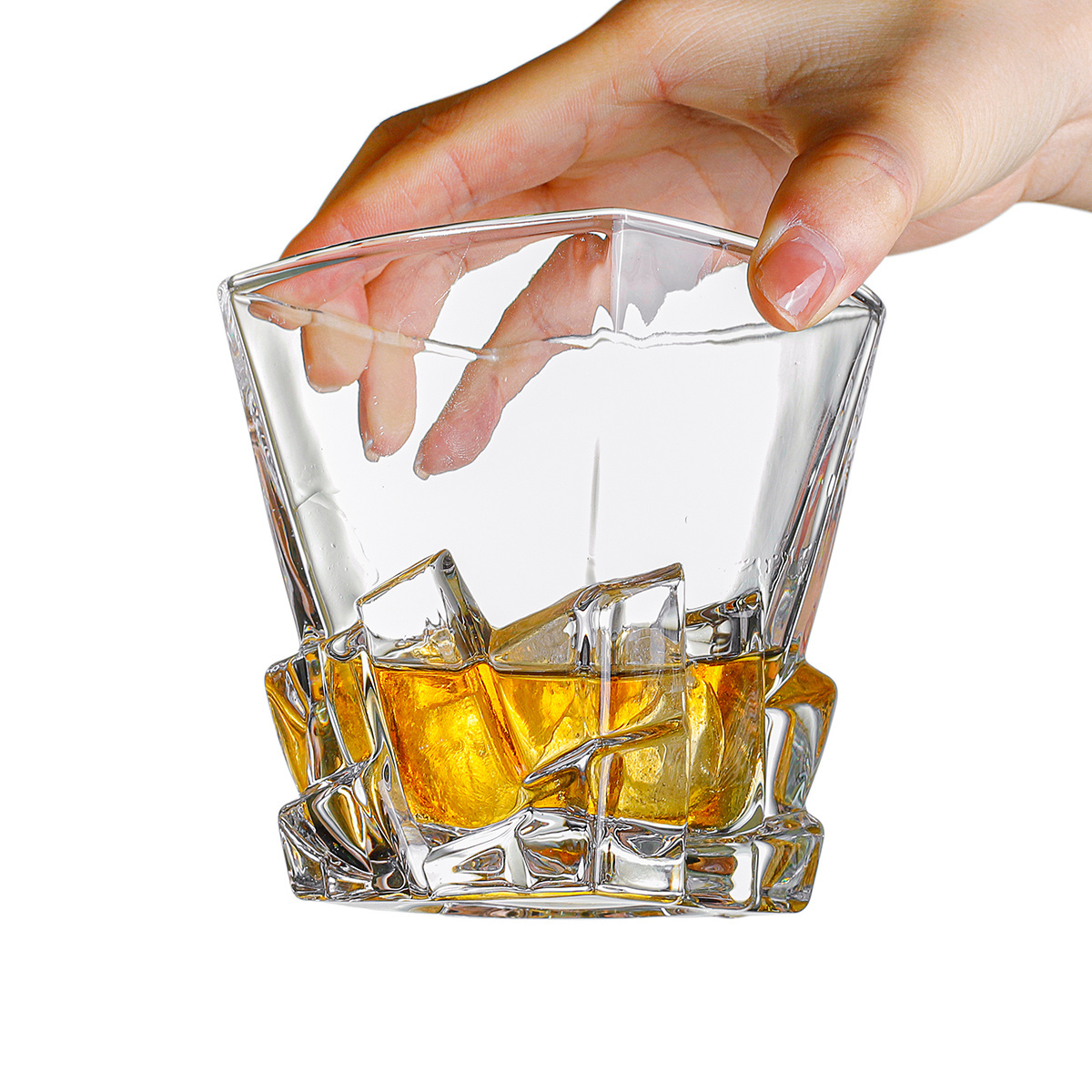 High Quality Personalized Engraved Crystal Whiskey Glasses Drinking Water Cup Lead Free Creative Carved Whisky Glass