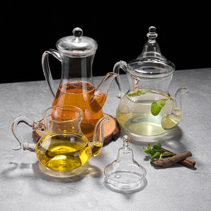 Glass Teapot with Removable Infuser, Stovetop Safe Tea Kettle, Blooming and Loose Leaf Tea Maker Set