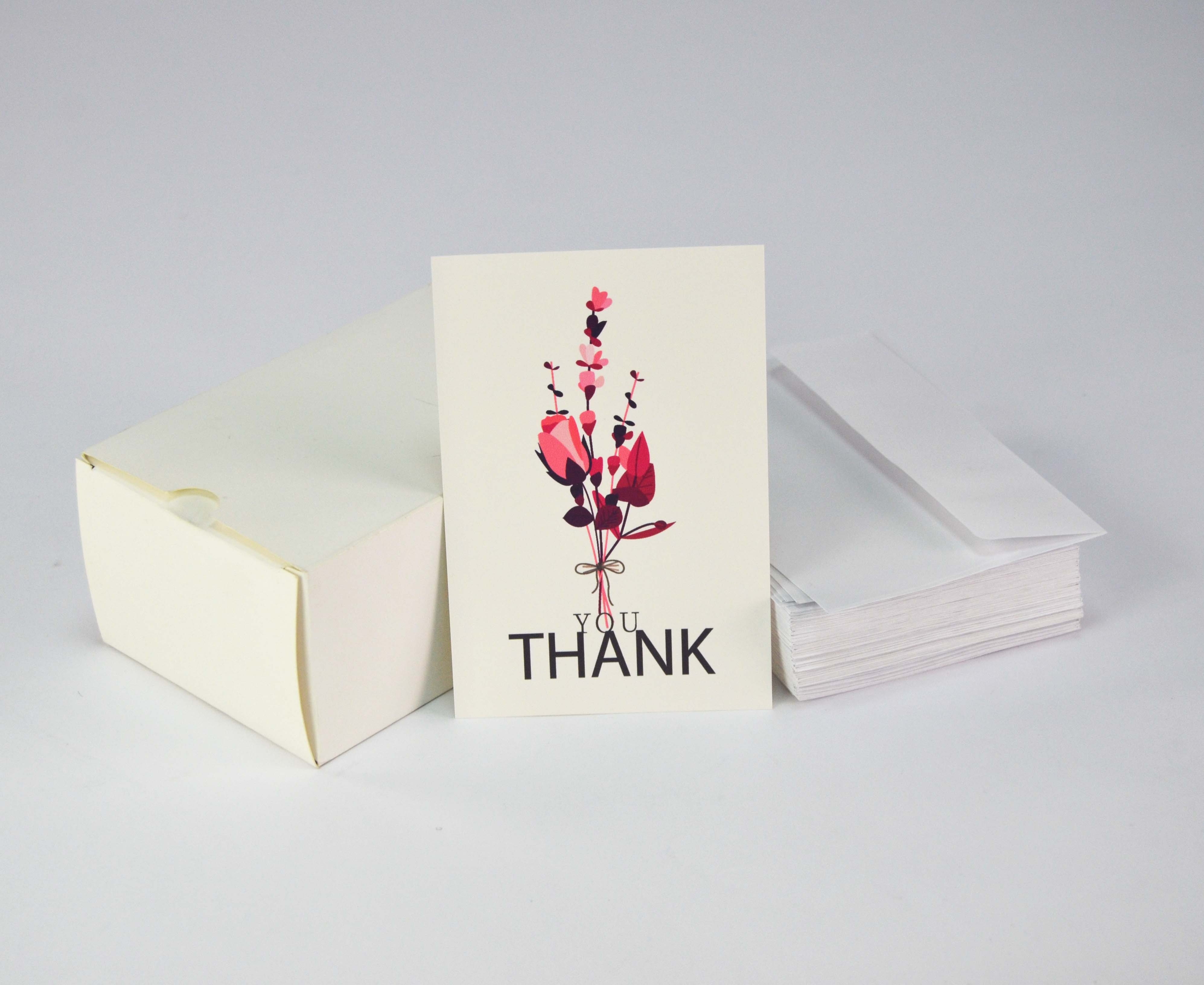 Modern Artist Blank Thank You Card Custom Printed 4x6 inch Business Note Cards