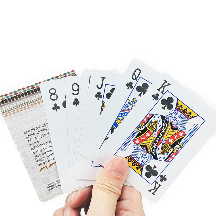 Hotel Promotional Advertising PVC Playing Poker Cards Jumbo Playing Cards