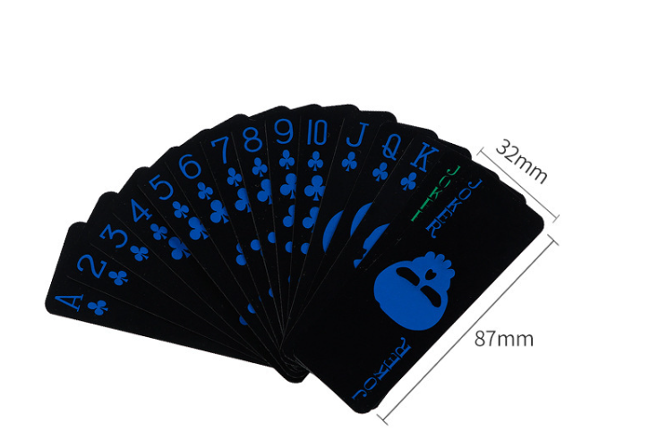 Promotion Waterproof Bridge Card Custom UV Printing Black PVC Waterproof Poker Playing Cards