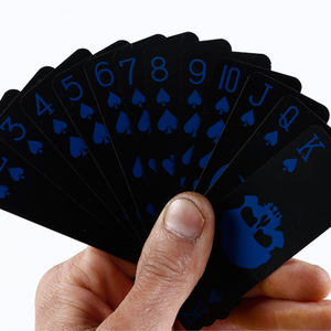 Promotion Waterproof Bridge Card Custom UV Printing Black PVC Waterproof Poker Playing Cards