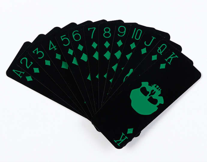 Promotion Waterproof Bridge Card Custom UV Printing Black PVC Waterproof Poker Playing Cards