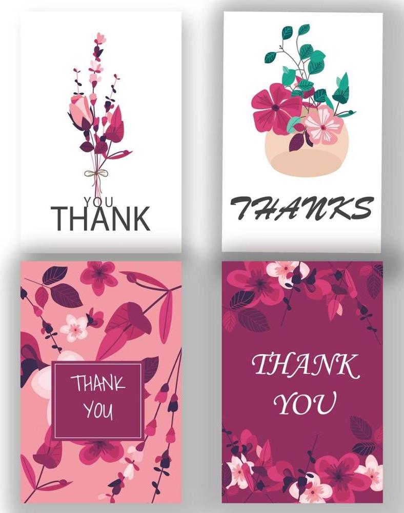 Modern Artist Blank Thank You Card Custom Printed 4x6 inch Business Note Cards