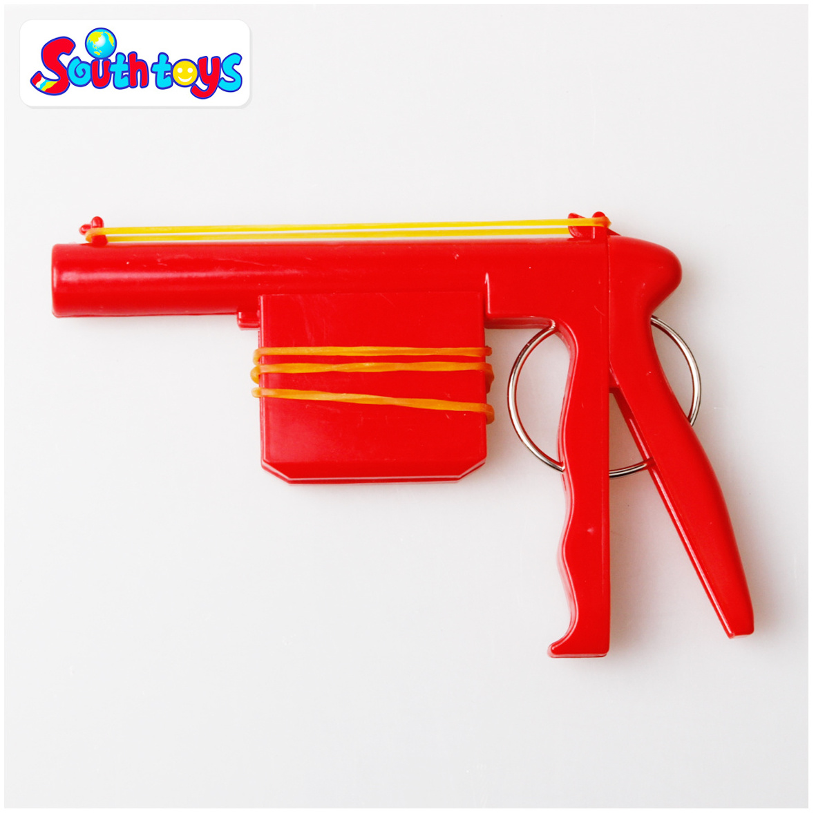 wholesale plastic rubber band shooting guns toy with target cup