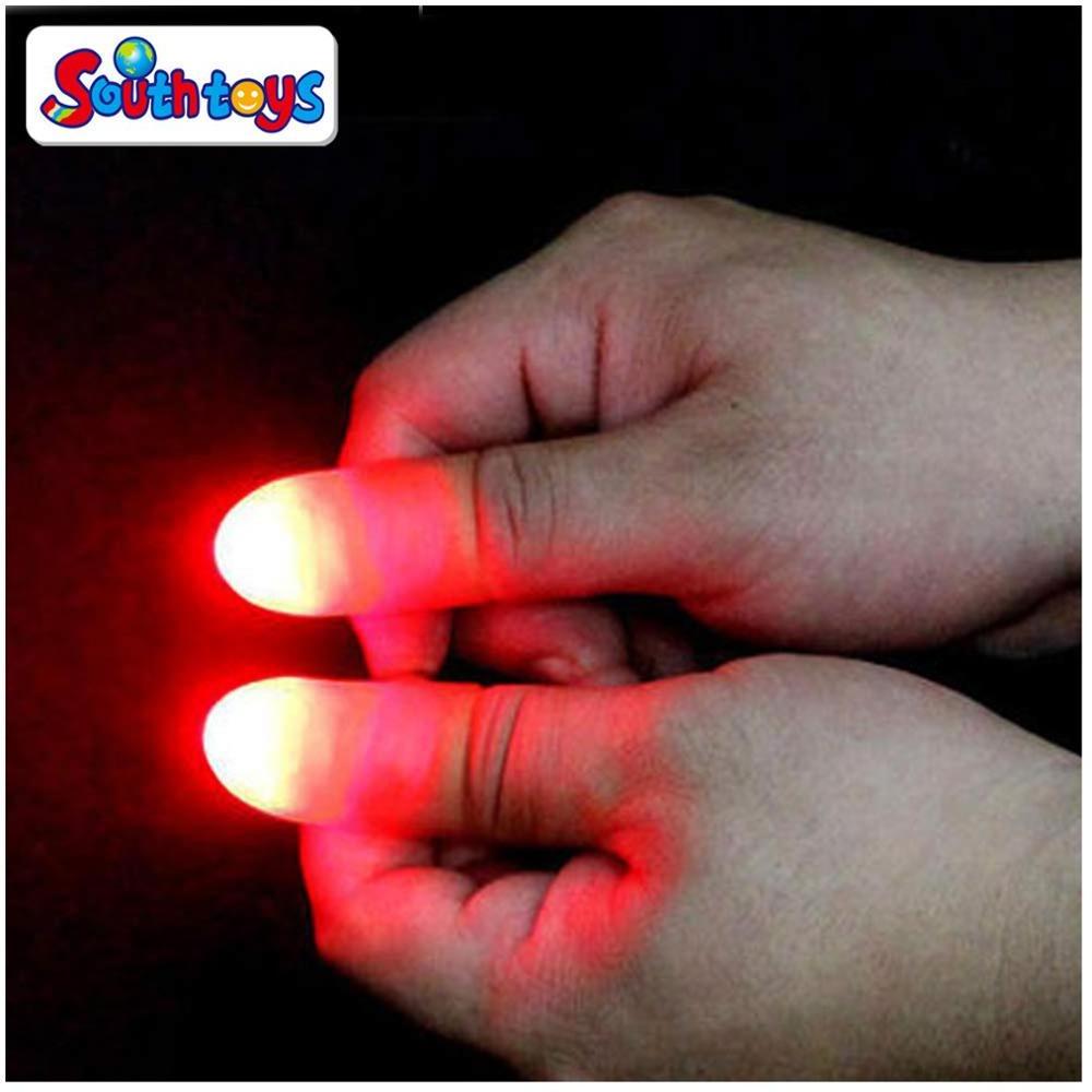 Funny Magic Trick Light up LED Finger Thumb Lamp