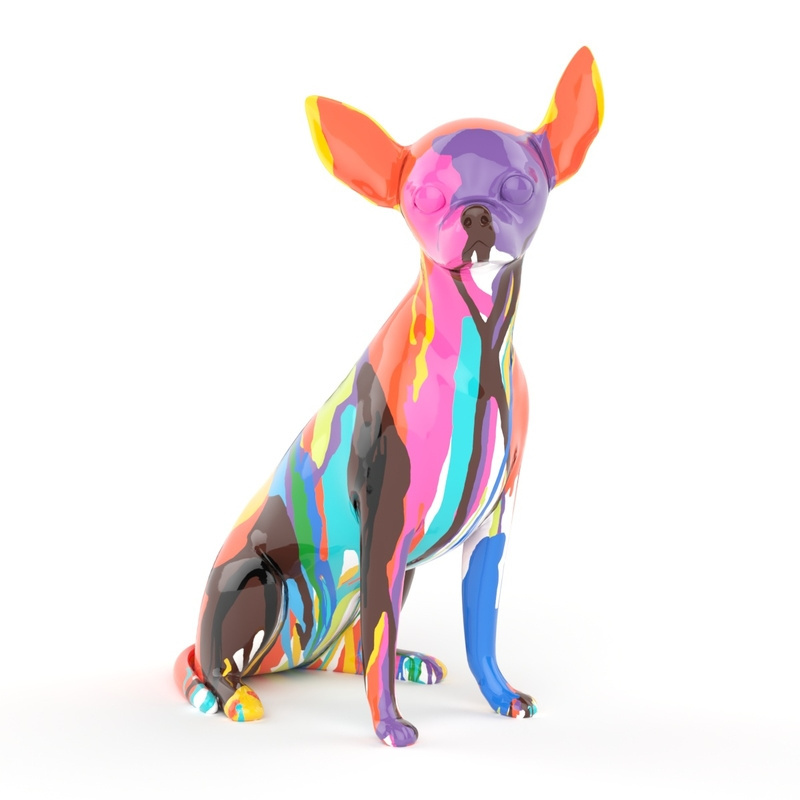 Customized Graffiti Chihuahua Action Figurines