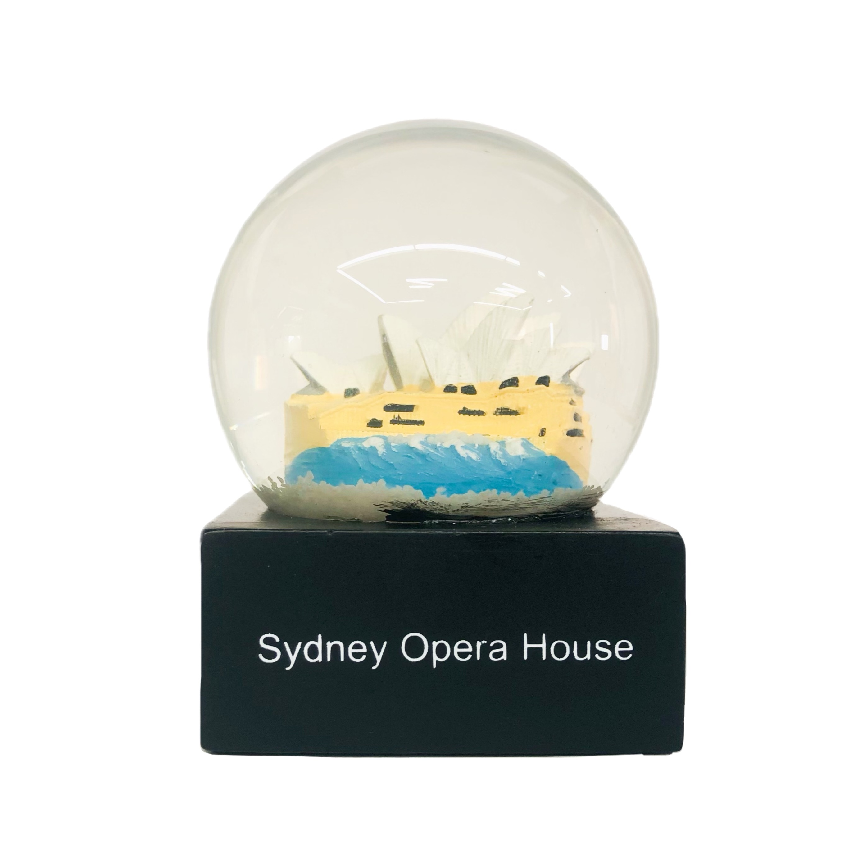 Custom Home Decoration Snowball Sydney Opera House Water Globe glass Resin Snow Globe Ornaments