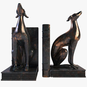 Resin GREYHOUND BOOKEND Sculpture