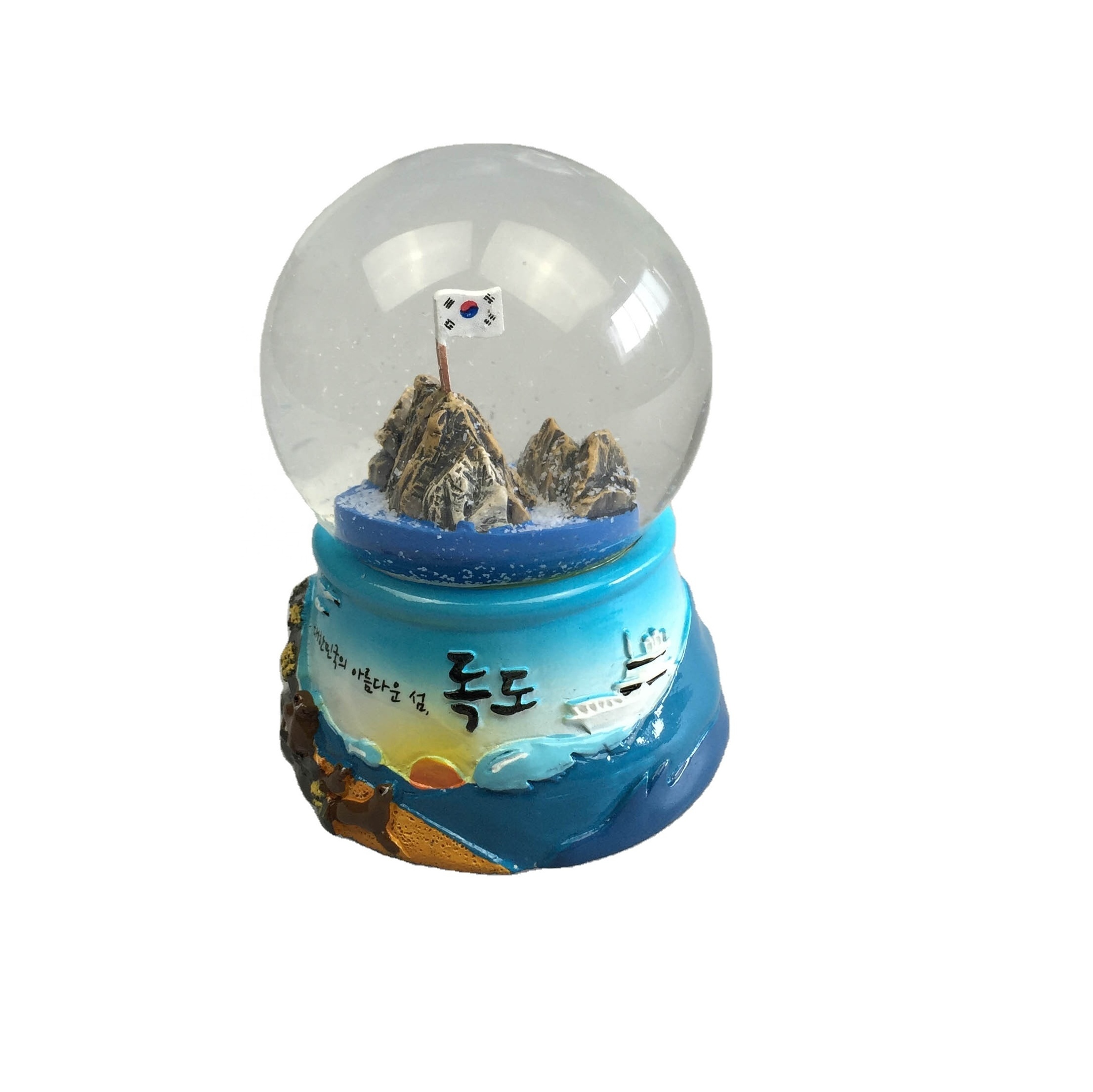 Custom Korea quality  resin Souvenir Snow globe,water globe ,Snow ball