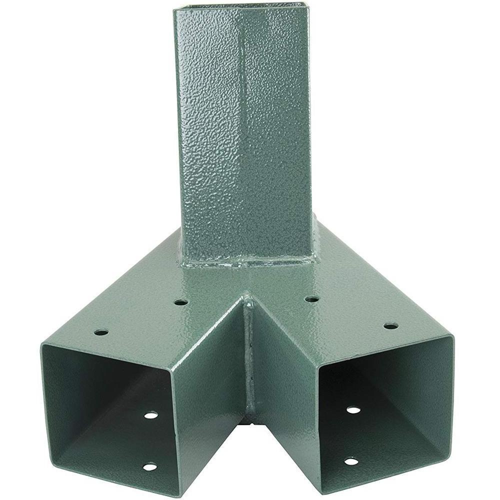 Indoor Outdoor Wood Swing Heavy Duty Green Powder Carbon Steel Patio Swing End Bracket