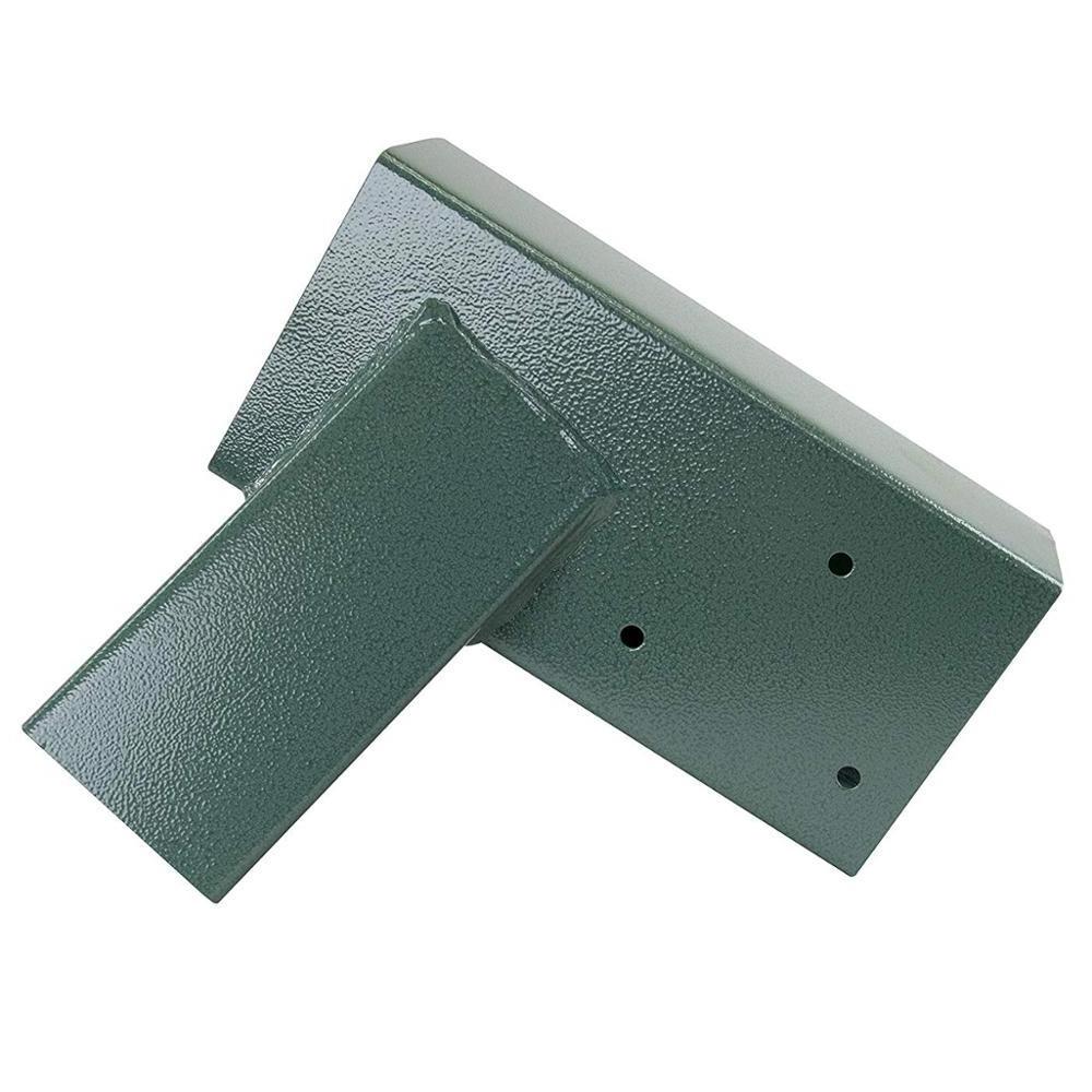 Indoor Outdoor Wood Swing Heavy Duty Green Powder Carbon Steel Patio Swing End Bracket