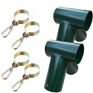 Pipe Swing Set Frame Fitting Hanger 2 3/8" Pipe Swing Frame Bracket For Center Playground Hardware