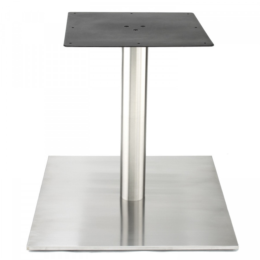 Customized high quality stainless steel square style pedestal table base for furniture