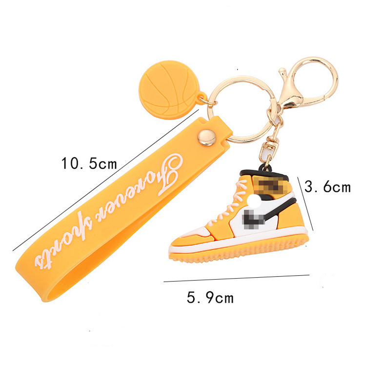 Jinwei Gift Fashion Promotional Mini 3d Shoe PVC Keychain Charms Custom Silicone 3d Sneaker Keychain