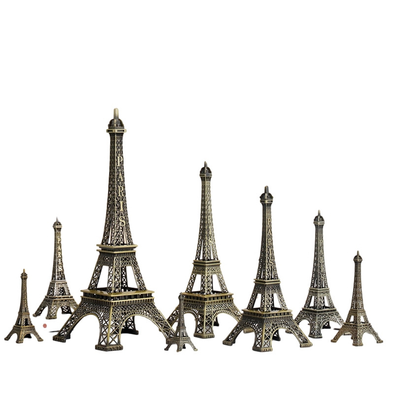 Hot-selling Retro Various Size French Travel Souvenirs Crafts 3d Metal Eiffel Tower for Desk Decoration Custom Logo Iron Model