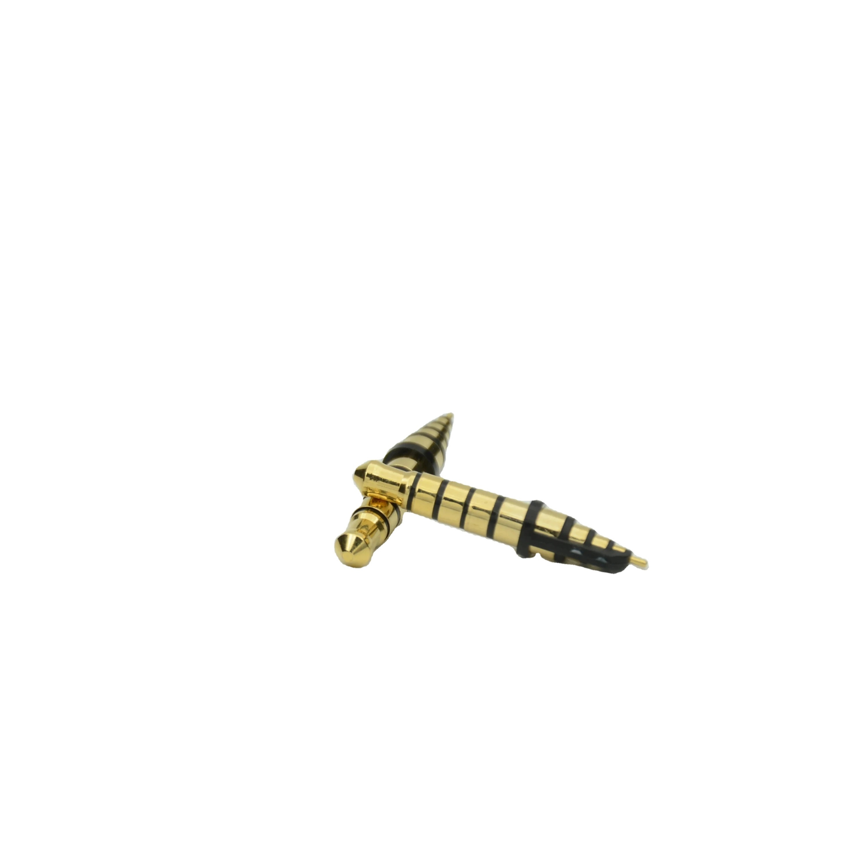 Gold plating solderable male 5 pole 3.5mm audio plug