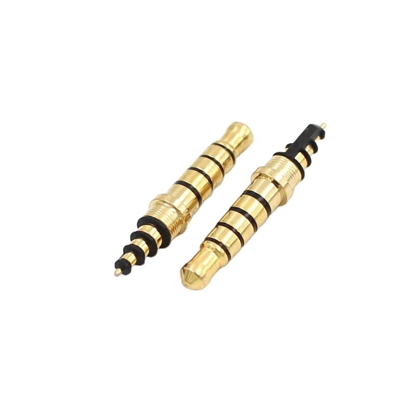 Gold plating solderable male 5 pole 3.5mm audio plug