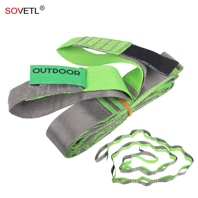 Hot Sale Suspension 2200lbs Ultra High Strength 7.5ft Length 22 Webbing Loops UHMWPE Hammock Strap