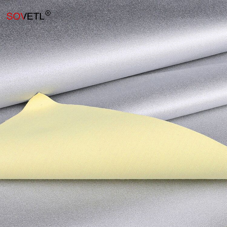 Supply High Temperature Fire Resistant Fabric Heat Insulation Compound Aramid Silver Coated Fabric