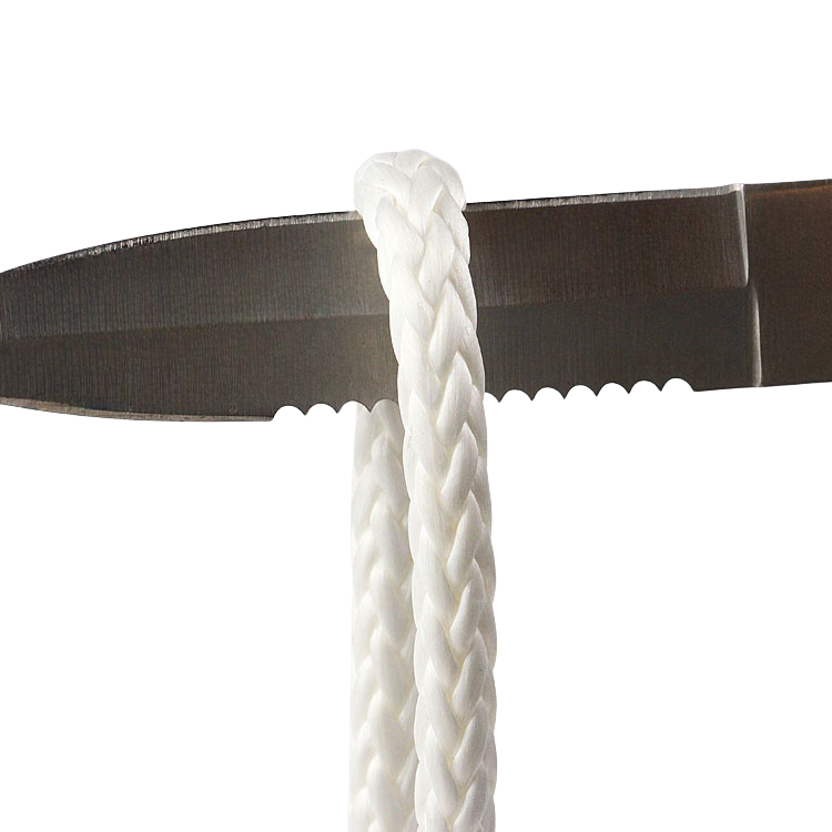 Cut-resistant and impact-resistant UHMWPE rope is light in weight and high-altitude UHMWPE rope