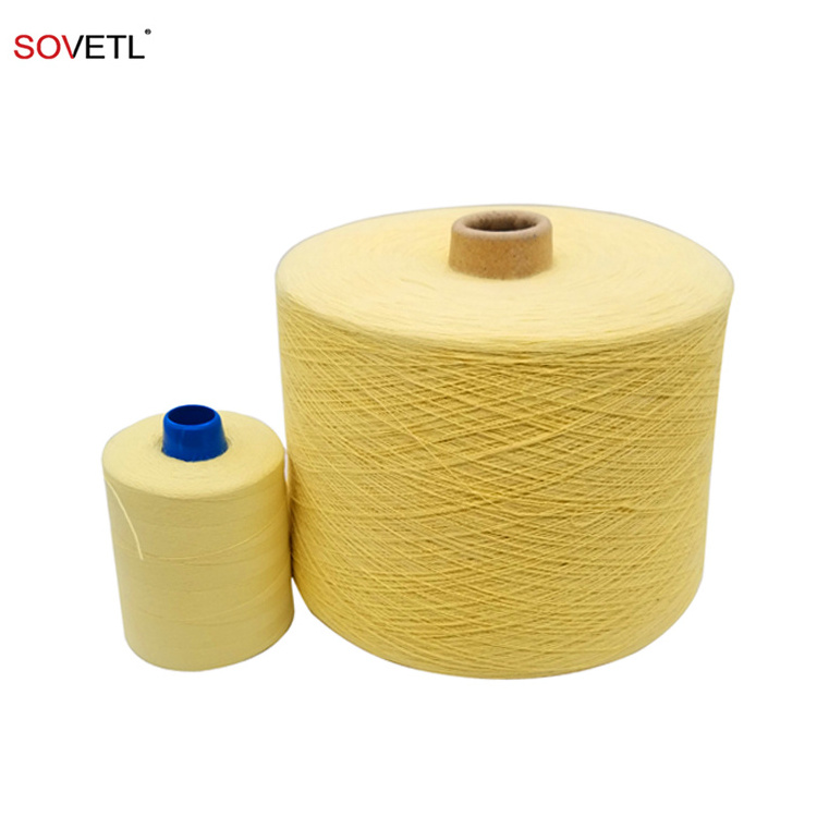 Para Aramid Staple Fiber Thread Custom Color Fireproof Flame Retardant Fire Retardant Aramid Sewing Thread