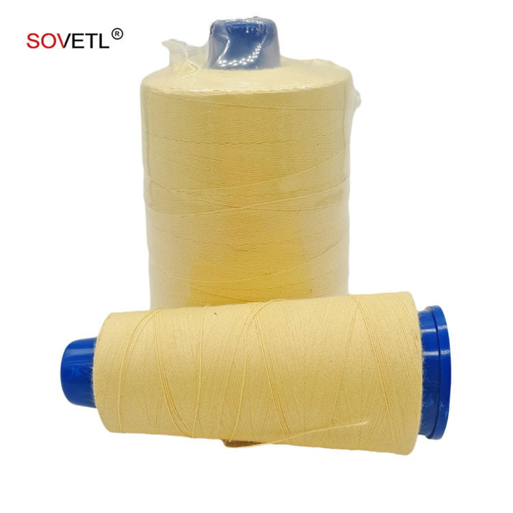 Para Aramid Yarn Thread 20s/1 High Temperature Fire Proof Resistant Flame Retardant Staple Fiber Kevlars Aramid Yarn