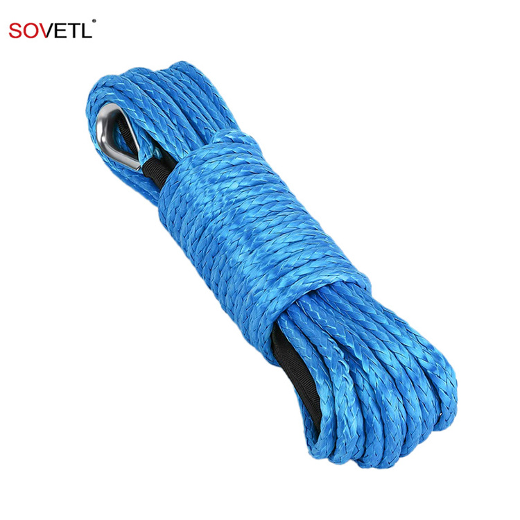 1/4 Inch x 50 Feet 7700LBs Synthetic Rope Winch ATV UTV Synthetic Winch Rope