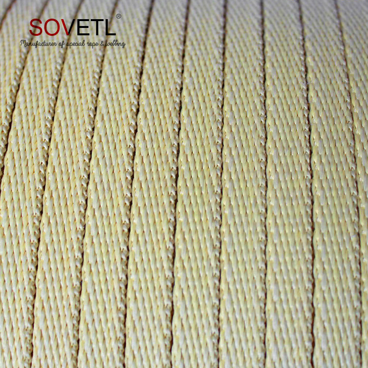 Flame Retardant Glass Tempering Furnace High Temperature Resistant Aramid Roller Conveyor Cord Abrasion Resistant Kevlars Rope