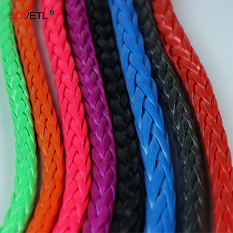 UHMWPE Rope High Strength Marine Durable 12 Strands Cord Corrosion Resistant Uhmwpe Braided Rope for Winch for Mooring