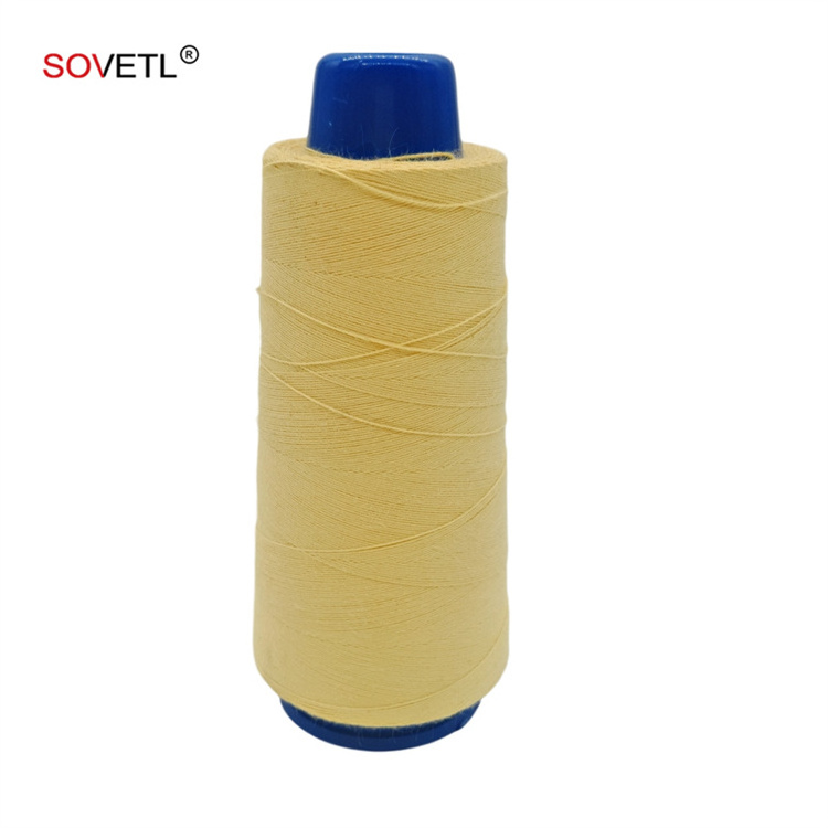 Para Aramid Yarn Thread 20s/1 High Temperature Fire Proof Resistant Flame Retardant Staple Fiber Kevlars Aramid Yarn