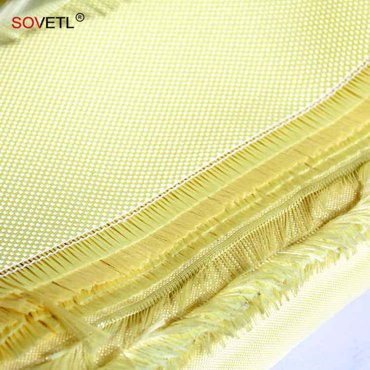 Custom Aramid Woven Fabric High Strength Plain Anti Impact Cut resistant Fire proof Kevlars Para Aramid Woven Fabric