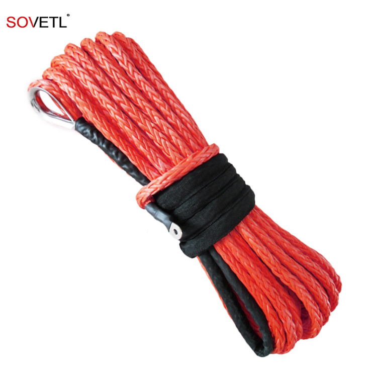 1/4 Inch x 50 Feet 7700LBs Synthetic Rope Winch ATV UTV Synthetic Winch Rope