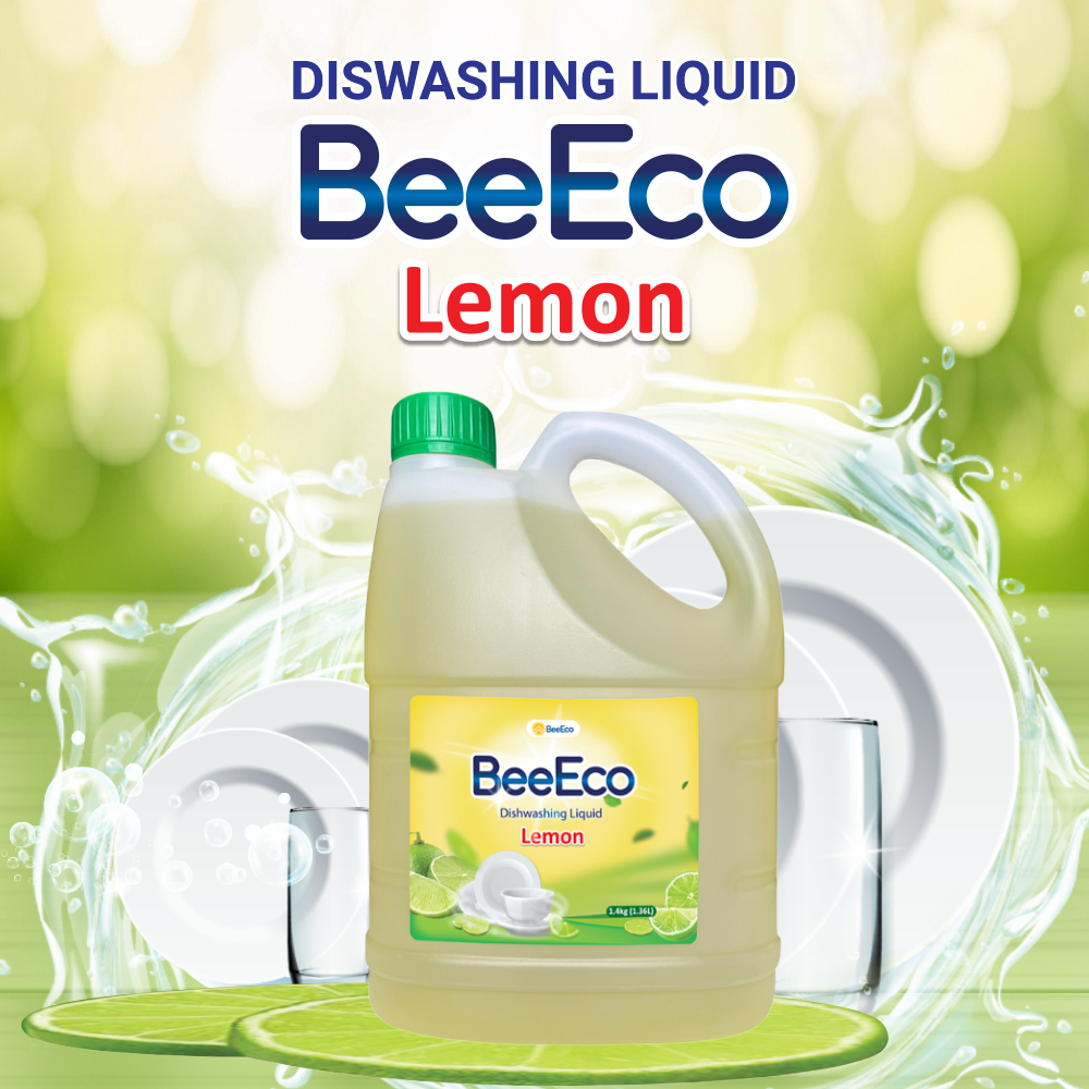 BeeEco Dishwashing Liquid Lemon 1.4Kgx8 Wholesale Biodegradabl Eco-Friendly