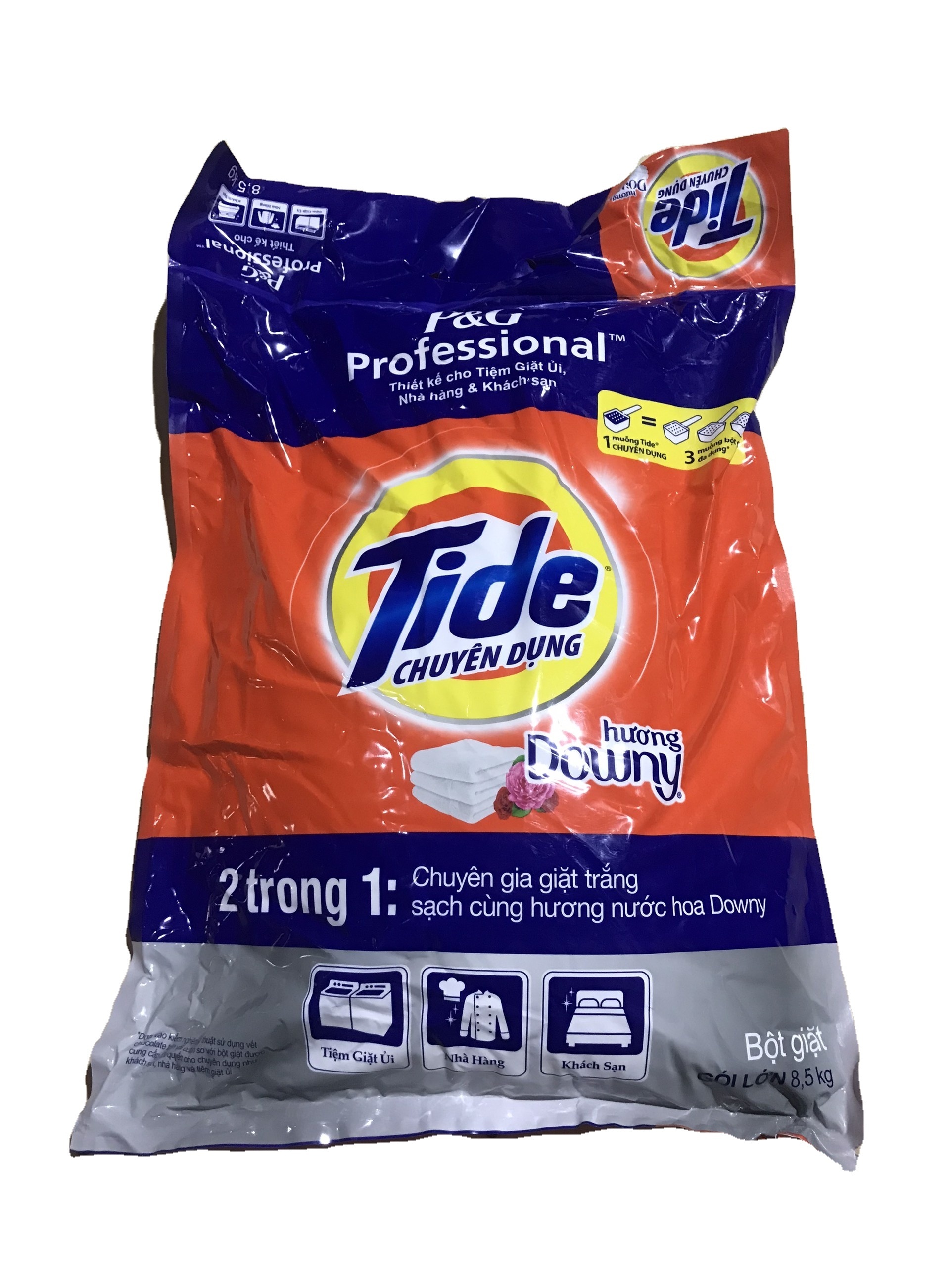 Tide Super White Downy 8.5kg wholesale washing powder detergent with the essence of downy freshness Made In Vietnam