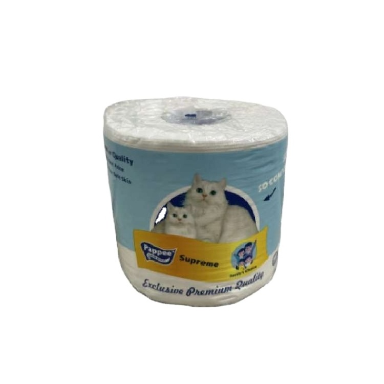 Toilet Paper 2 ply 135gr 450sheet, 10 rolls/pack, 6 packs/Master Poly bag 100% Pure Poulp Wholesale Toilet Paper Made in Vietnam