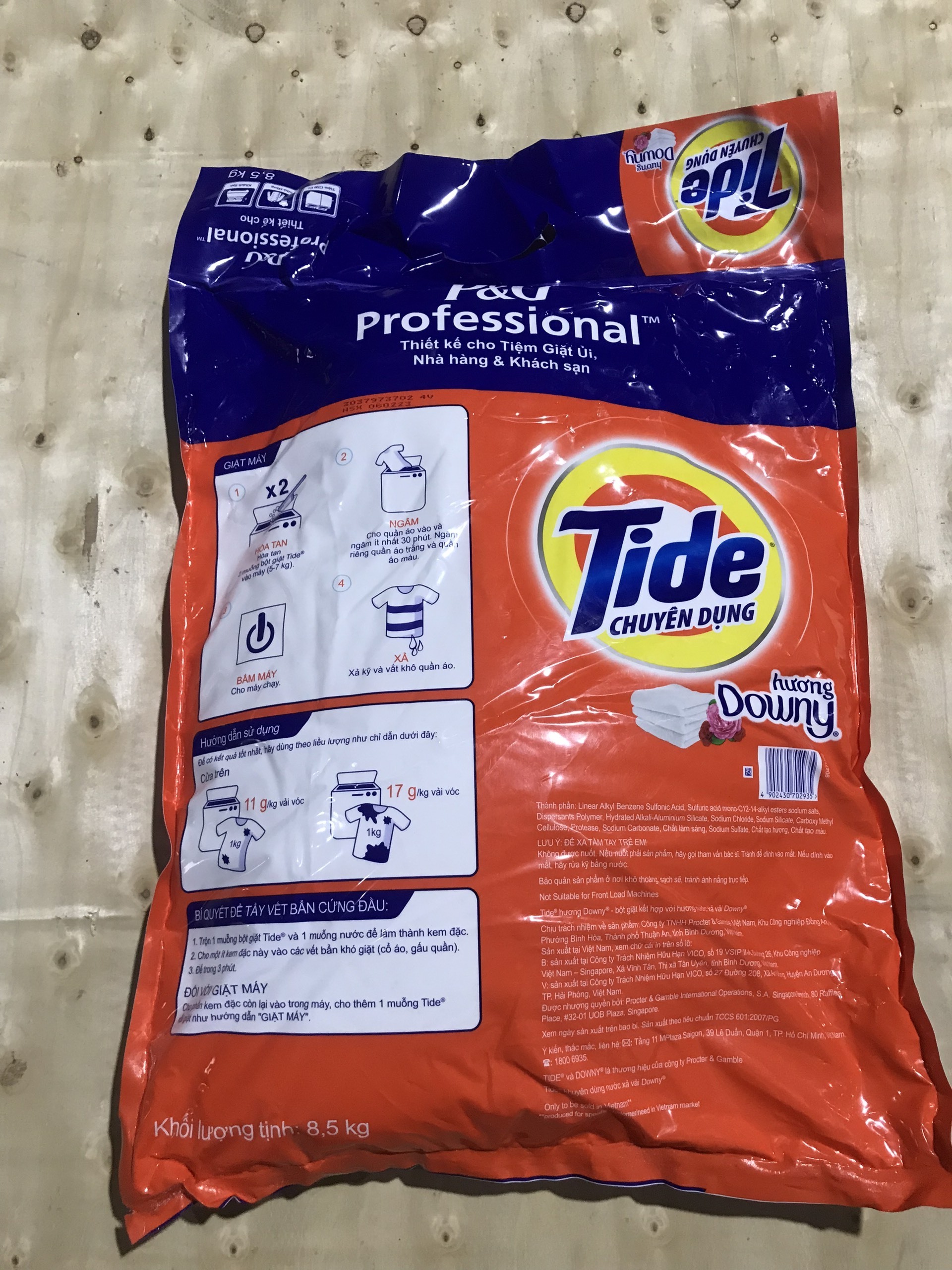 Tide Super White Downy 8.5kg wholesale washing powder detergent with the essence of downy freshness Made In Vietnam