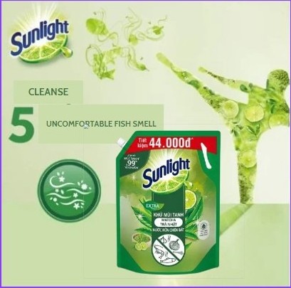 Sunlight Dishwashing Liquid Detergent Matcha Japan Tea 3.4KG Bag Wholesale Effective Dishwashing Liquid To Deodorate